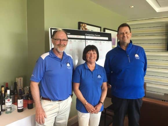Jeff and Anna Morris and Neil Emmerson from Chartham Park Golf & Country Club