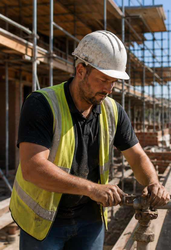 Construction workers on site
